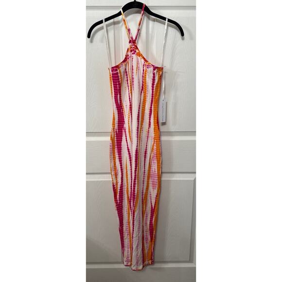 NWT Young, Fabulous, and Broke Carter Midi in Solar Orange/White/Pink, S - Picture 1 of 7